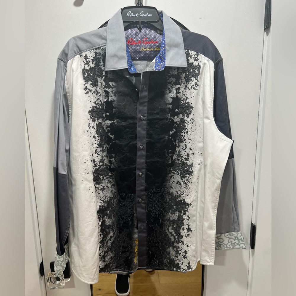 Robert Graham Shirt Mens 2XL Limited Edition The Nak RARE Flip Cuff